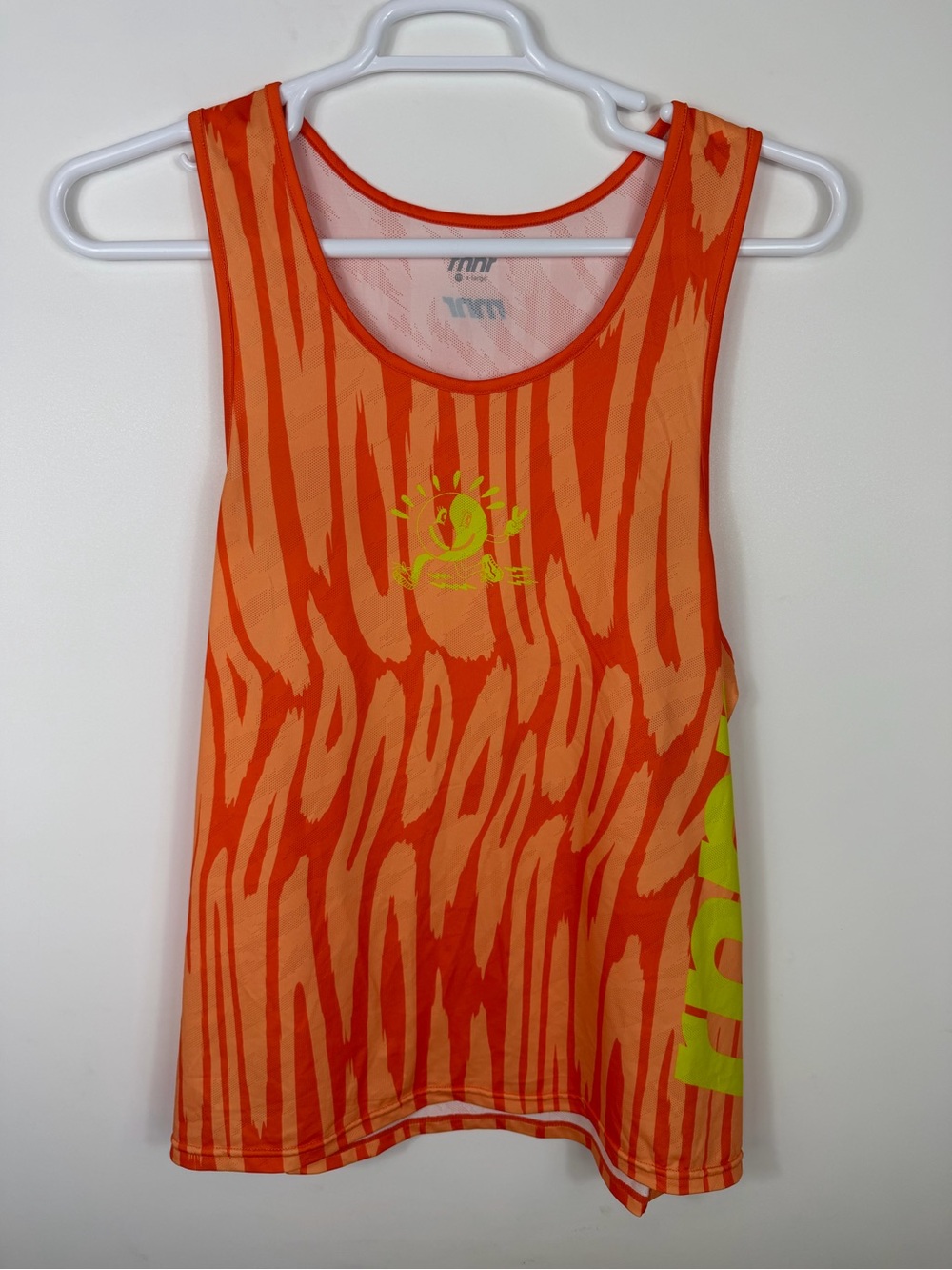 Neon Orange Graphic rnnr Tank Top